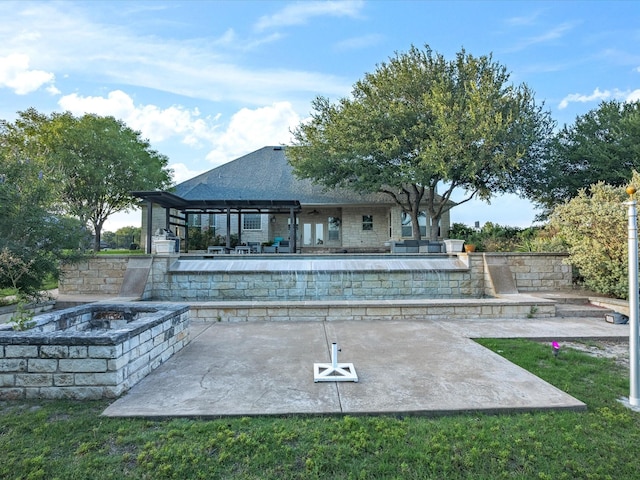 186 Deer Creek Dr, Aledo, TX 76008 - view of pool with a fire pit and a patio area