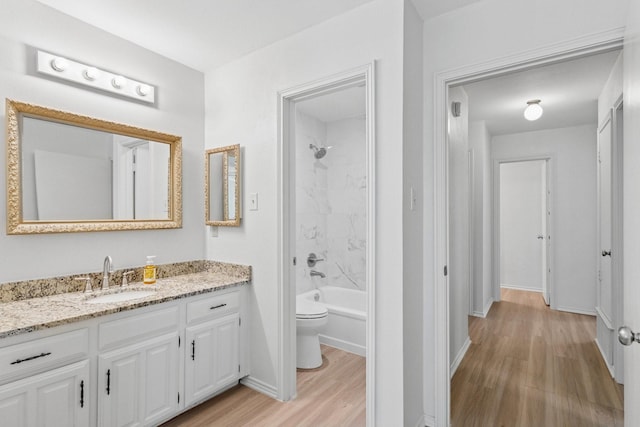 1109 Paluxy Ct, Flower Mound, TX 75028 - bathroom with wood finished floors, vanity, and shower / bath combination
