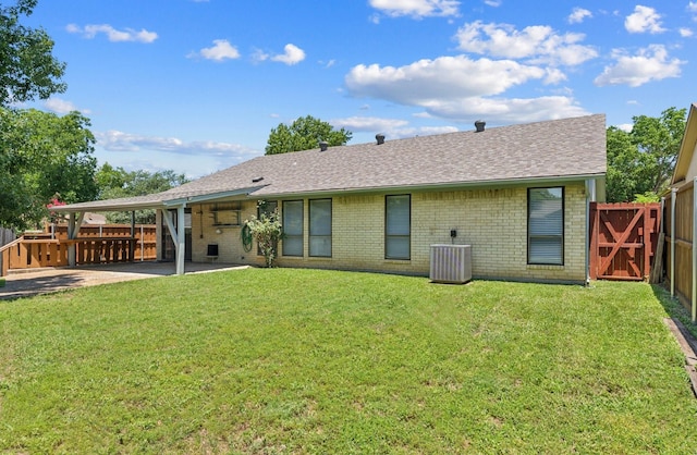 1109 Paluxy Ct, Flower Mound, TX 75028 - rear view of house with a patio area, brick siding, and a shingled roof