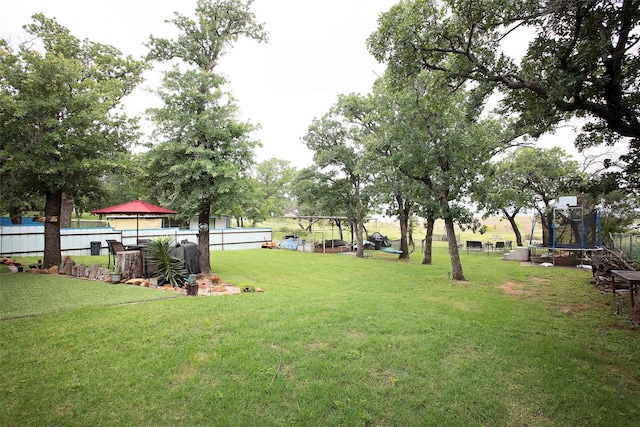 10234 County Road 198, Breckenridge, TX 76424 - view of yard featuring a trampoline