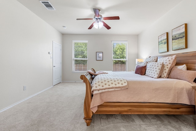 584 Indian Hill Dr, Oak Point, TX 75068 - bedroom featuring light colored carpet and ceiling fan