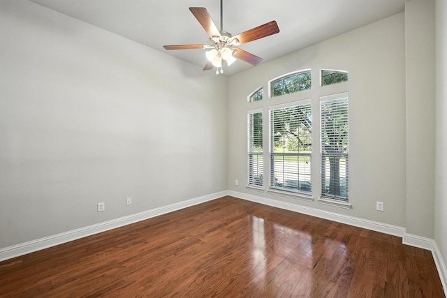8120 Tyler Dr, Lantana, TX 76226 - unfurnished room featuring dark wood-style floors and a ceiling fan