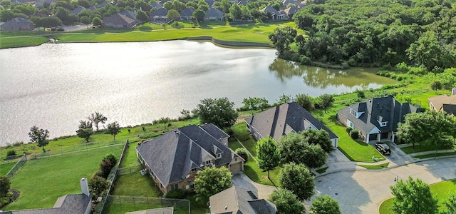 8120 Tyler Dr, Lantana, TX 76226 - aerial perspective of suburban area with a nearby body of water
