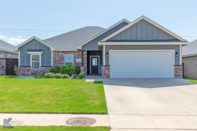 7309 Wildflower Way, Abilene, TX 79602 - craftsman-style home with brick siding, board and batten siding, and an attached garage