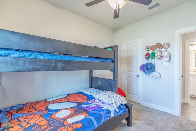 7309 Wildflower Way, Abilene, TX 79602 - carpeted bedroom featuring a ceiling fan and baseboards
