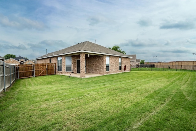 60 N Highland Dr, Sanger, TX 76266 - rear view of property with a fenced backyard, a patio, and roof with shingles