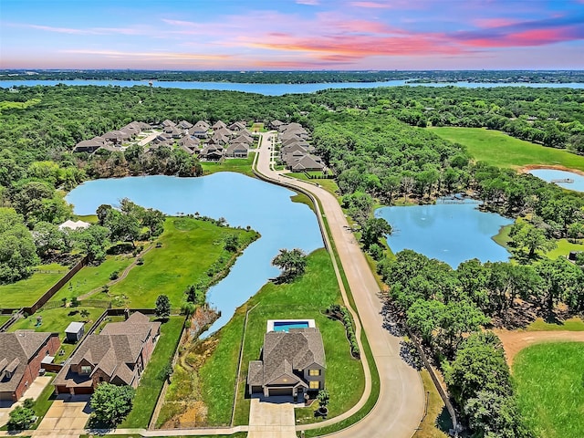 216 Shadow Creek Ln, Hickory Creek, TX 75065 - aerial view of residential area with a nearby body of water