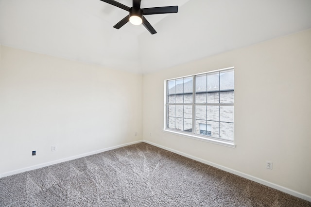 433 Willow Bend Dr, Murphy, TX 75094 - unfurnished room featuring carpet floors, ceiling fan, and lofted ceiling
