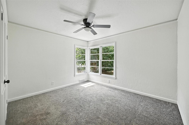 5416 Purington Ave, Fort Worth, TX 76112 - carpeted spare room with a ceiling fan and a textured ceiling