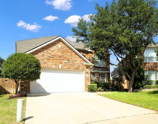 13317 Spinning Glen St, Fort Worth, TX 76040 - traditional home with a garage, brick siding, and concrete driveway