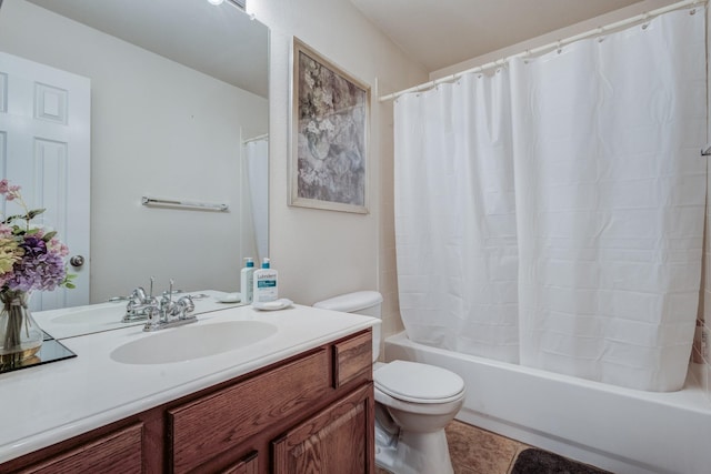 13317 Spinning Glen St, Fort Worth, TX 76040 - full bathroom with vanity, shower / bathtub combination with curtain, and tile patterned floors