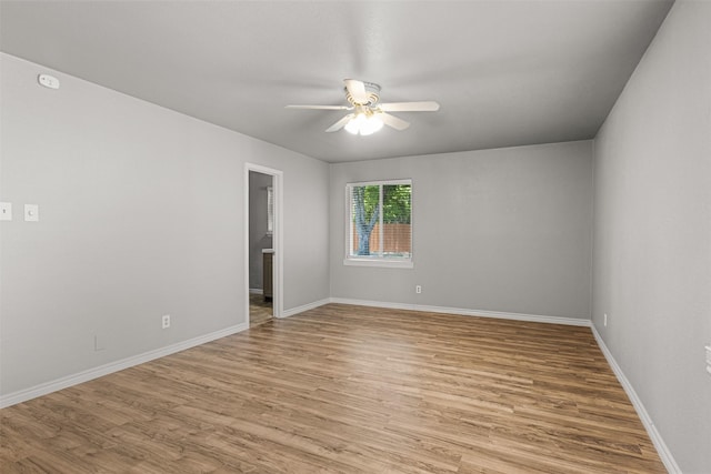 5207 Atlantis Ter, Arlington, TX 76016 - empty room with a ceiling fan and light wood-style floors