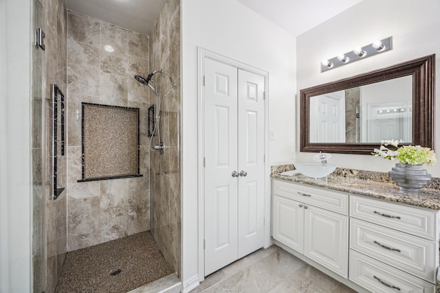 5725 Gerber Ter, Plano, TX 75094 - full bath with a tile shower and vanity