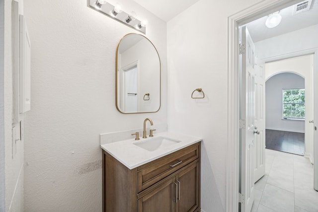 5725 Gerber Ter, Plano, TX 75094 - bathroom with vanity and tile patterned floors