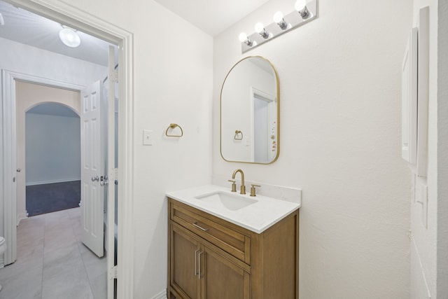 5725 Gerber Ter, Plano, TX 75094 - bathroom with vanity and tile patterned floors