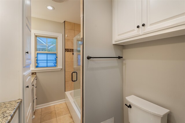 601 N 25th St, Corsicana, TX 75110 - full bathroom featuring vanity, shower / washtub combination, tile patterned floors, and recessed lighting