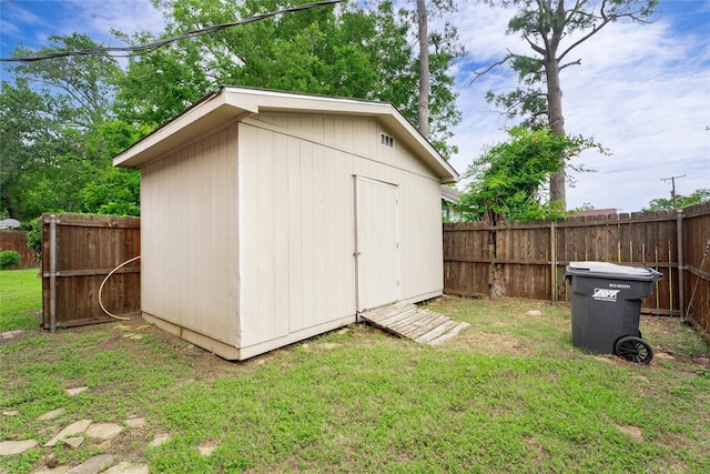 601 N 25th St, Corsicana, TX 75110 - view of shed with a fenced backyard