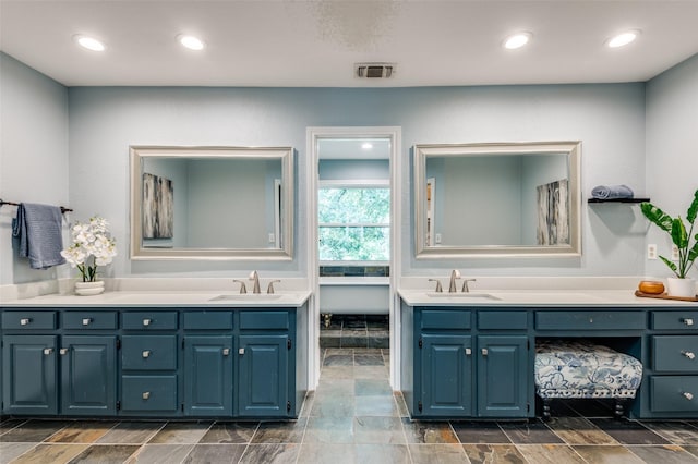 3700 Red Oak Dr, Corinth, TX 76208 - bathroom featuring vanity and recessed lighting