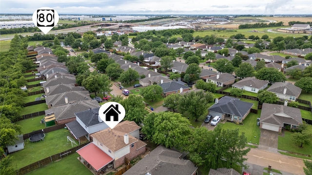 1032 Hampton Dr, Forney, TX 75126 - aerial perspective of suburban area