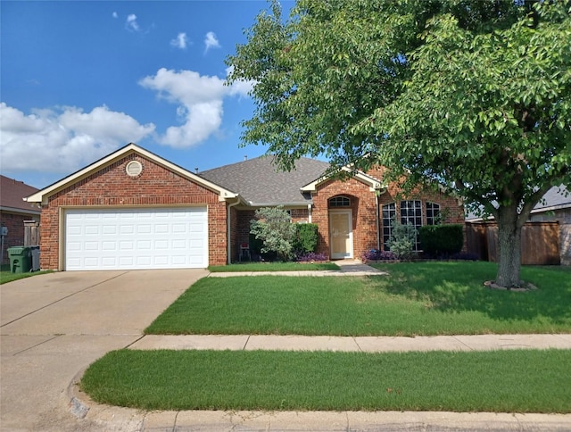 7215 Fossil Hill Dr, Arlington, TX 76002 - view of front of home featuring an attached garage, driveway, and brick siding