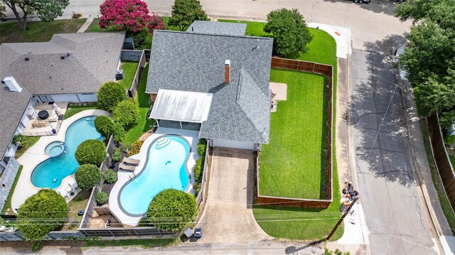 10707 Ferndale Rd, Dallas, TX 75238 - bird's eye view of a pool area
