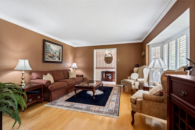 10707 Ferndale Rd, Dallas, TX 75238 - living area with wood finished floors and ornamental molding