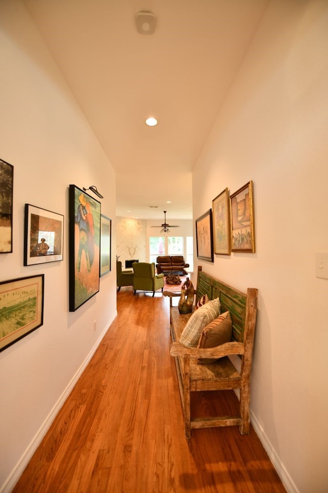 2505 Spring Hill Ln E, Garland, TX 75044 - corridor with wood finished floors and recessed lighting