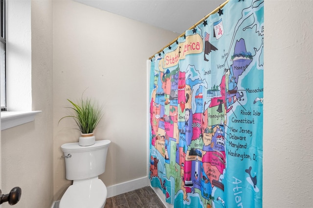 1322 Chestnut Rd, Mansfield, TX 76063 - full bath with wood finished floors and a shower with shower curtain