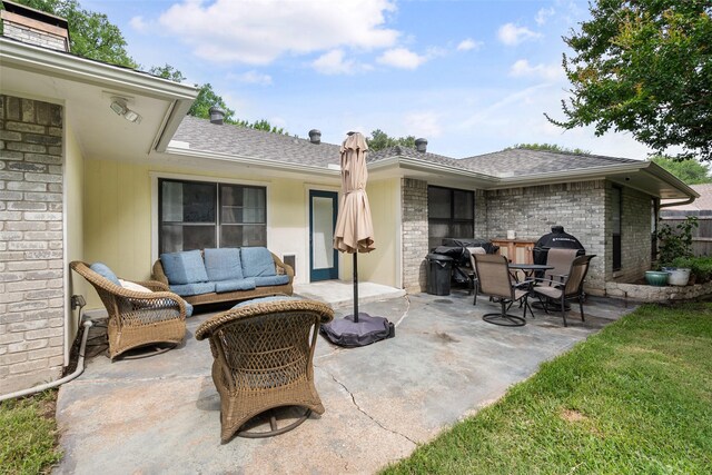 1322 Chestnut Rd, Mansfield, TX 76063 - view of patio / terrace with an outdoor living space