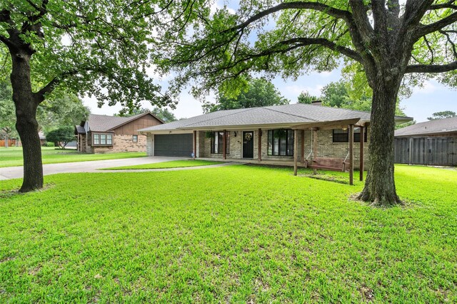 1322 Chestnut Rd, Mansfield, TX 76063 - ranch-style house featuring an attached garage, concrete driveway, and brick siding