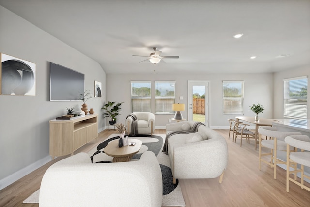 117 Whitlow Dr, Princeton, TX 75071 - living area with light wood-type flooring, a ceiling fan, healthy amount of natural light, and recessed lighting