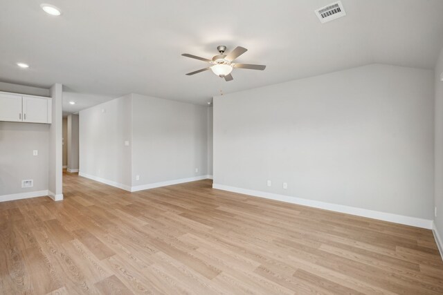 117 Whitlow Dr, Princeton, TX 75071 - unfurnished room with ceiling fan, light wood finished floors, and recessed lighting