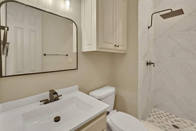 10111 Bluffview Cir, Pilot Point, TX 76258 - bathroom featuring vanity and a marble finish shower