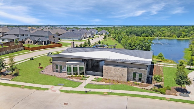 204 Savannah Ln, Oak Point, TX 75068 - aerial perspective of suburban area featuring a large body of water