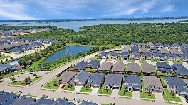204 Savannah Ln, Oak Point, TX 75068 - aerial perspective of suburban area with a nearby body of water