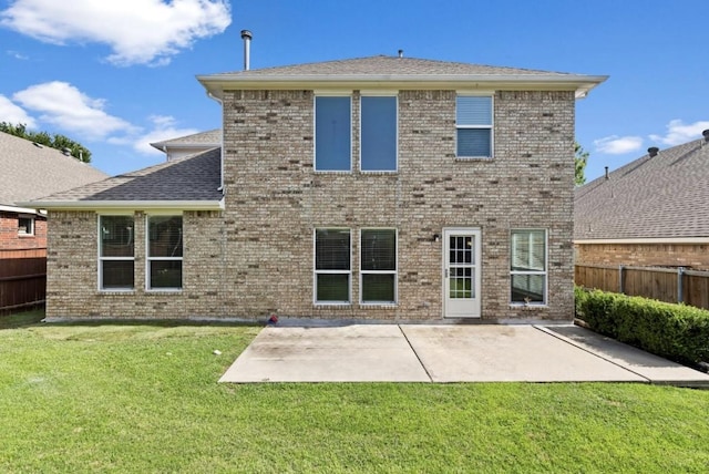 8516 Ontario Dr, Mckinney, TX 75072 - rear view of property featuring a fenced backyard, a patio, and brick siding