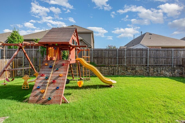 4600 Evenstar Way, Plano, TX 75074 - view of jungle gym with a fenced backyard