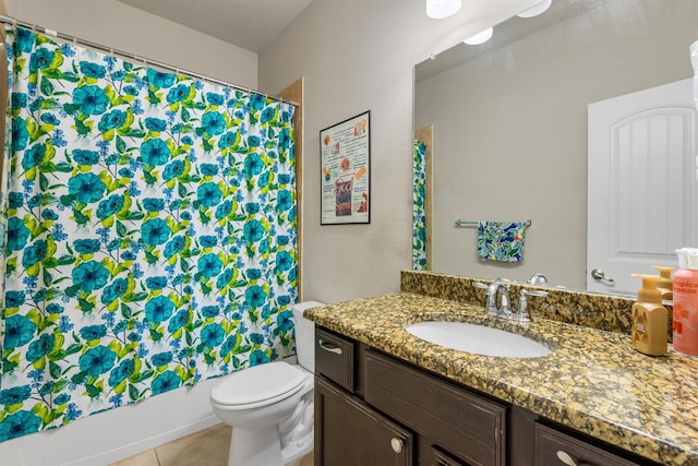 520 Rustic Oak Ln, Mckinney, TX 75072 - bathroom with vanity, tile patterned floors, and shower / bath combo