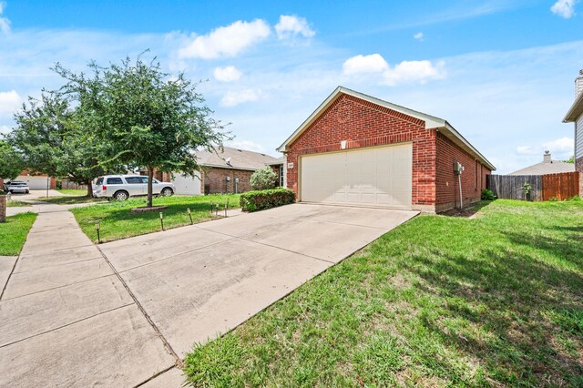 4505 Martingale View Ln, Fort Worth, TX 76244 - view of side of property with brick siding and concrete driveway