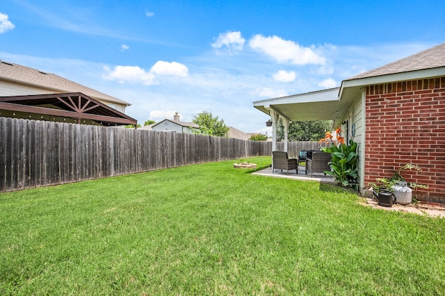 4505 Martingale View Ln, Fort Worth, TX 76244 - fenced backyard with a patio and an outdoor hangout area