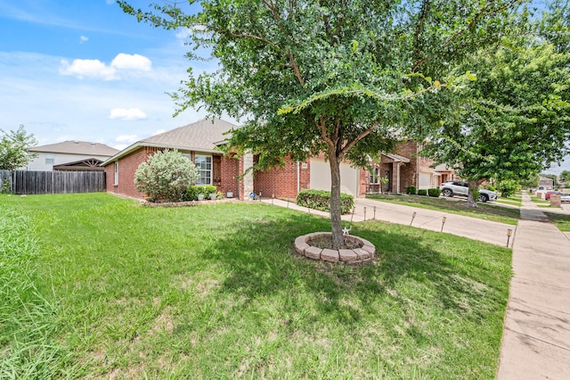 4505 Martingale View Ln, Fort Worth, TX 76244 - view of front facade with a garage, brick siding, and concrete driveway