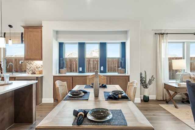 121 Emperor Oak Ct, Balch Springs, TX 75181 - dining room featuring dark wood finished floors and baseboards