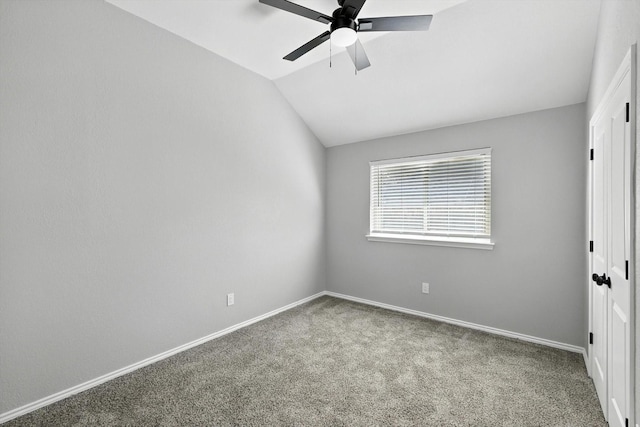 6604 Kingsferry Ct, Arlington, TX 76016 - carpeted spare room with vaulted ceiling and a ceiling fan