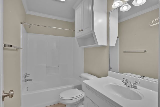245 Harders Crossing Blvd, Shreveport, LA 71106 - bathroom with crown molding, vanity, and  shower combination