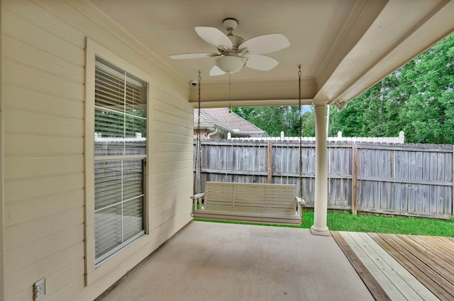 245 Harders Crossing Blvd, Shreveport, LA 71106 - view of patio / terrace with ceiling fan