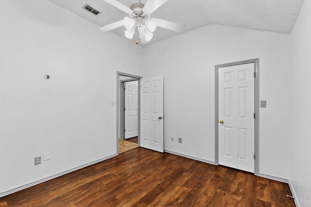 201 Settlers Glen Trl, Arlington, TX 76002 - unfurnished bedroom featuring vaulted ceiling, wood finished floors, and ceiling fan