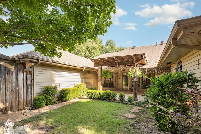 6515 Genstar Ln, Dallas, TX 75252 - view of yard featuring a pergola and a patio