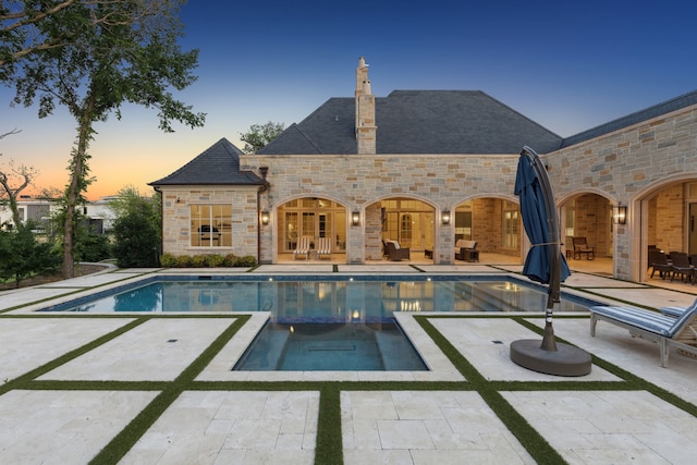 1806 Scenic Cir, Westlake, TX 76262 - view of swimming pool featuring a patio and a pool with connected hot tub