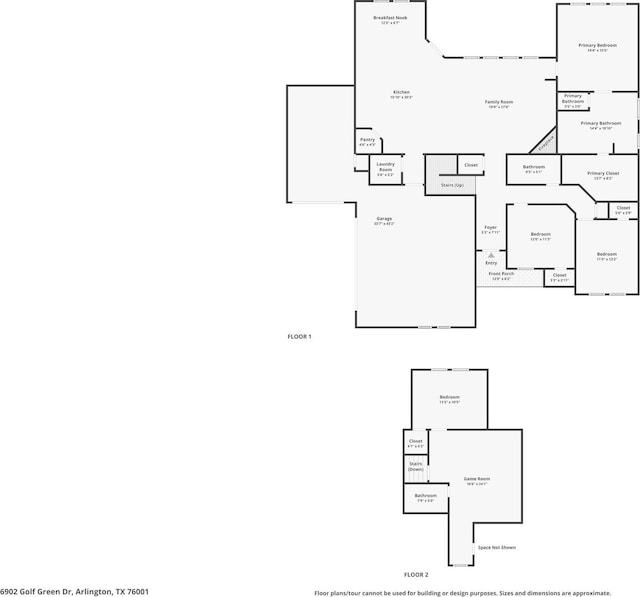 6902 Golf Green Dr, Arlington, TX 76001 - view of floor plan / room layout