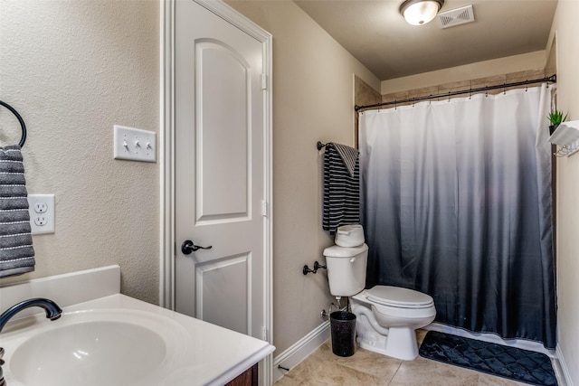 17055 Lochwood Ln, Forney, TX 75126 - full bath featuring vanity, tile patterned floors, and a shower with curtain